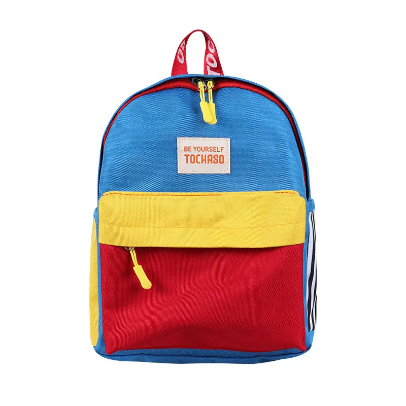 New Color Block Kids Backpack Lightweight Kindergarten School Bag for Boys Girls Travel Outdoor Leisure thumbnail 6