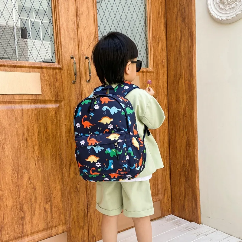 2026 Cute Cartoon Dinosaur Baby Backpacks Kindergarten Schoolbag Children Boys Girls School Bags Adjustable Animals Kid Backpack thumbnail 4