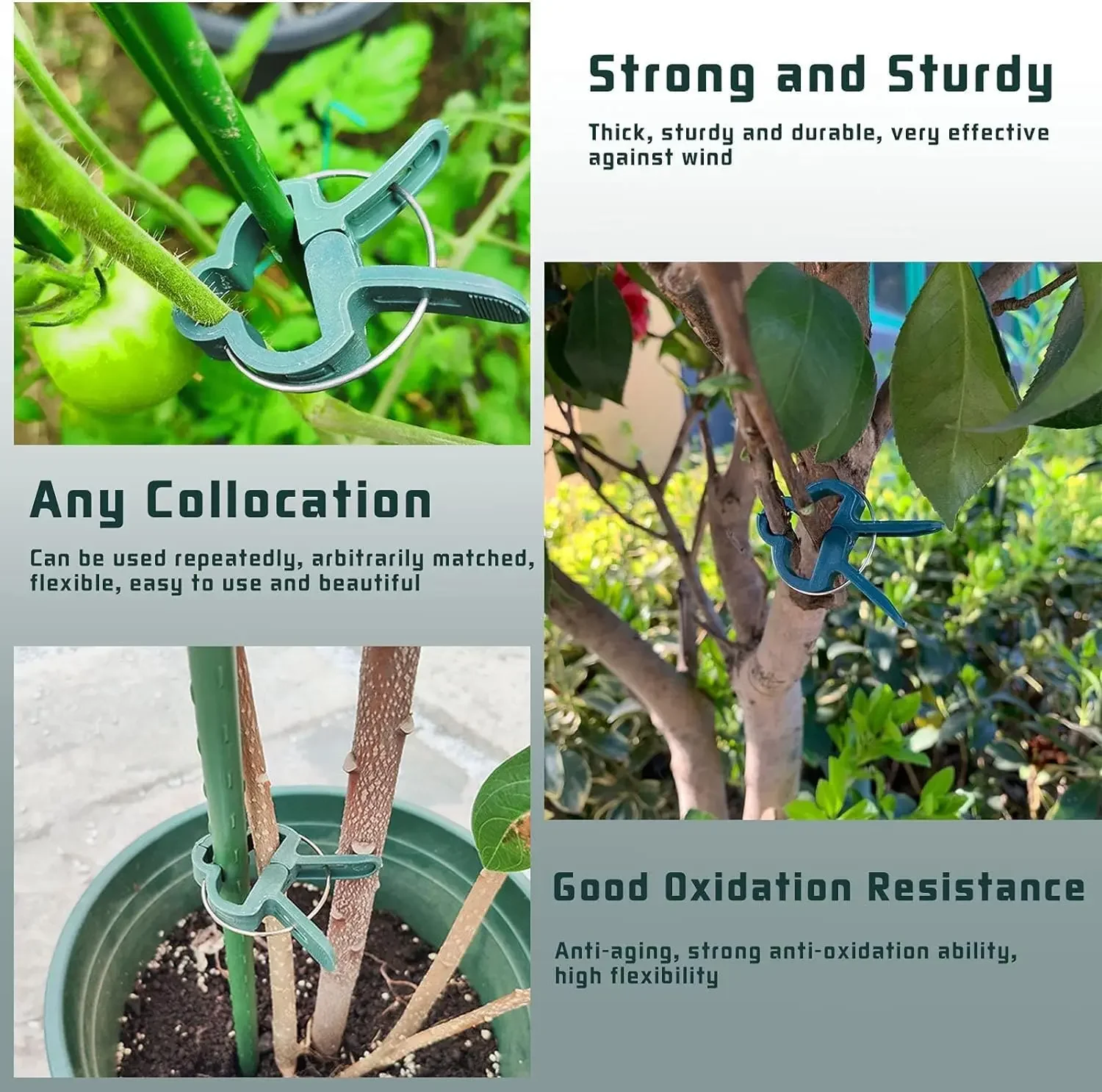 Plant Fixed Clips Reusable Garden Greenhouse Bracket for Fixed Plants Vine Flower Seedling Tomatoes Support Garden Supplies thumbnail 5