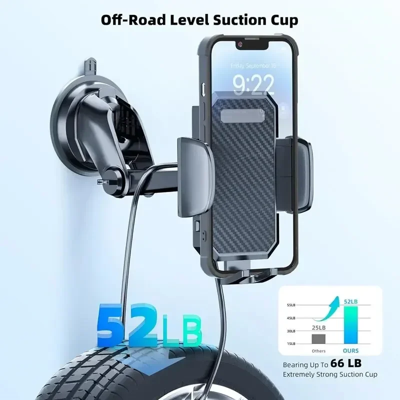 360° Rotatable Stable Car Phone Bracket Universal Windshield Suction Cup Air Vent Mount Car Phone Holder Stand for Mobile Phones thumbnail 4