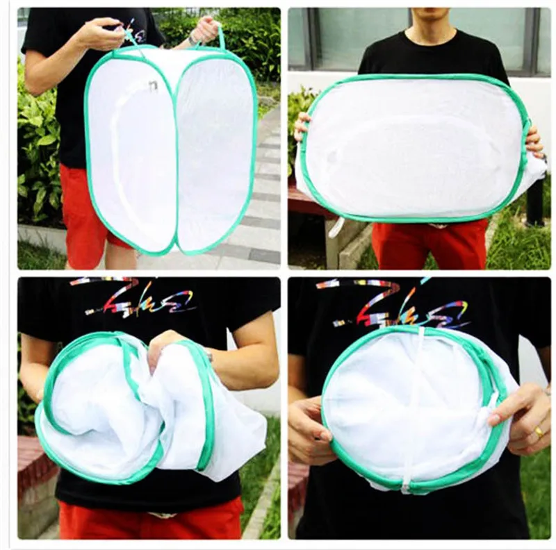 Collapsible Insect Cage Mesh Habitat Bird Butterfly Mantis Stick Grid Breeding Cricket Net Cloth Farm Cocoon Silkworm Hatch Cage thumbnail 2