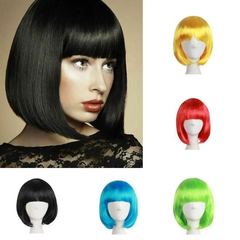 Hot Short Fashion Wig Synthetic Hair Bob Short Straight Hair thumbnail 3