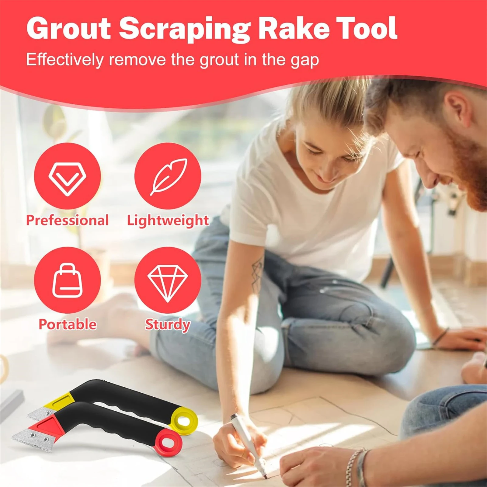 11PCS Grout Removal Tool Set with replaceable blade Grout Saw Grout Removal Knife for Tile Gap Cleaning and Repair tool thumbnail 3