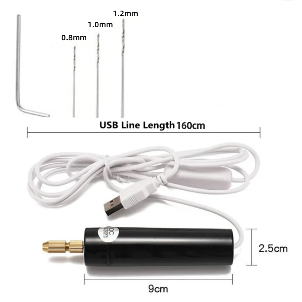 Handheld Mini Electric Drill DIY Electric USB Electric Drill Tools For Epoxy Resin Jewelry Making Wood Craft Engraving Pen Tool thumbnail 6