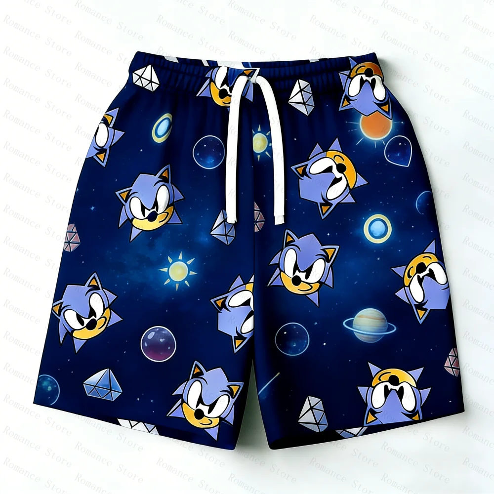 Summer Sonic The Hedgehog 2Pcs Set for Kids Boys 3D Print T-shirt + Shorts Casual Cartoon Outfit Children's Clothing Adult Set thumbnail 6