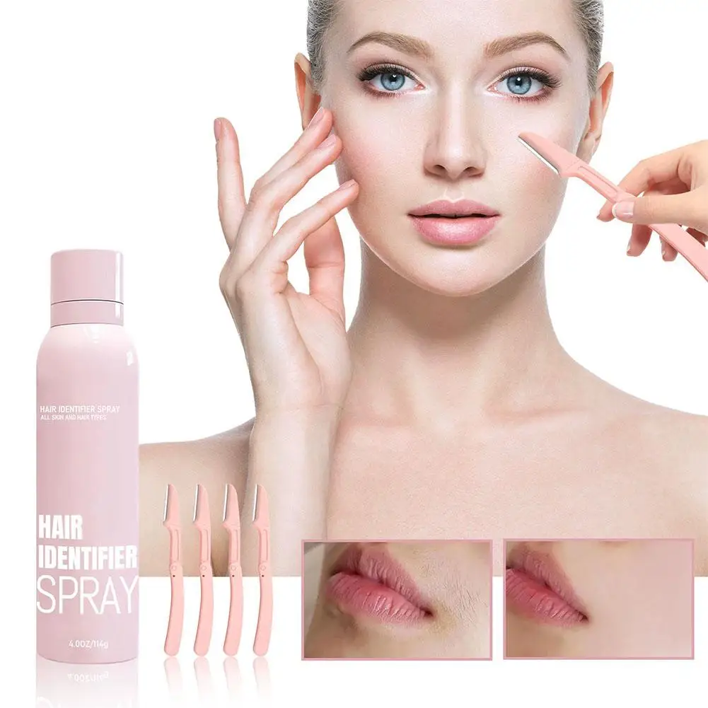Hair Identifier Spray For Face Shaving,Skin Body Dermaplaning Spray With Razors,Moisturizing And Skin Care Set Hair Removal Kit thumbnail 5