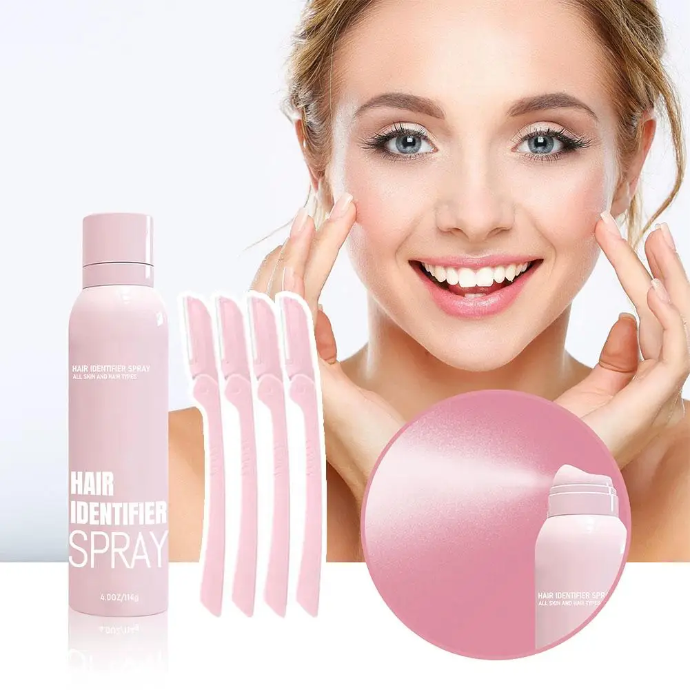 Hair Identifier Spray For Face Shaving,Skin Body Dermaplaning Spray With Razors,Moisturizing And Skin Care Set Hair Removal Kit thumbnail 3