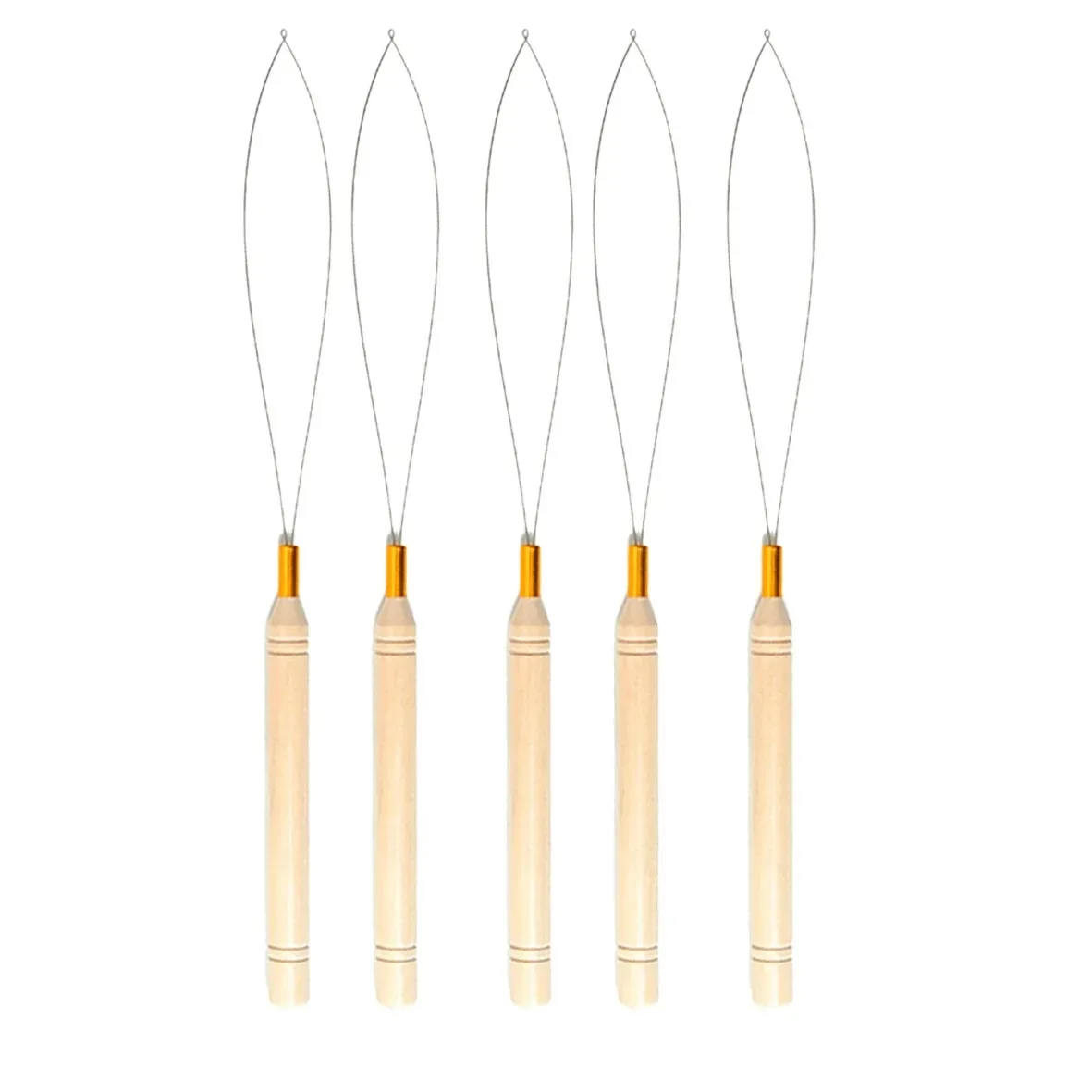 Hair Extensions Tool Kit with Micro Rings Loop Links Beads Needle Threader Wire Pulling Hook for Efficient Hair Extension thumbnail 4