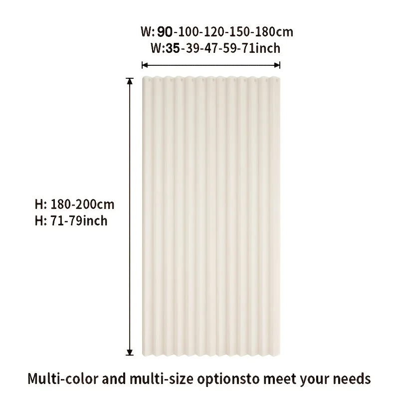 Doorway Partition Curtain for Fitting Room and Tea Room, Soft Divider Panel with Privacy and Elegant Home Look thumbnail 6