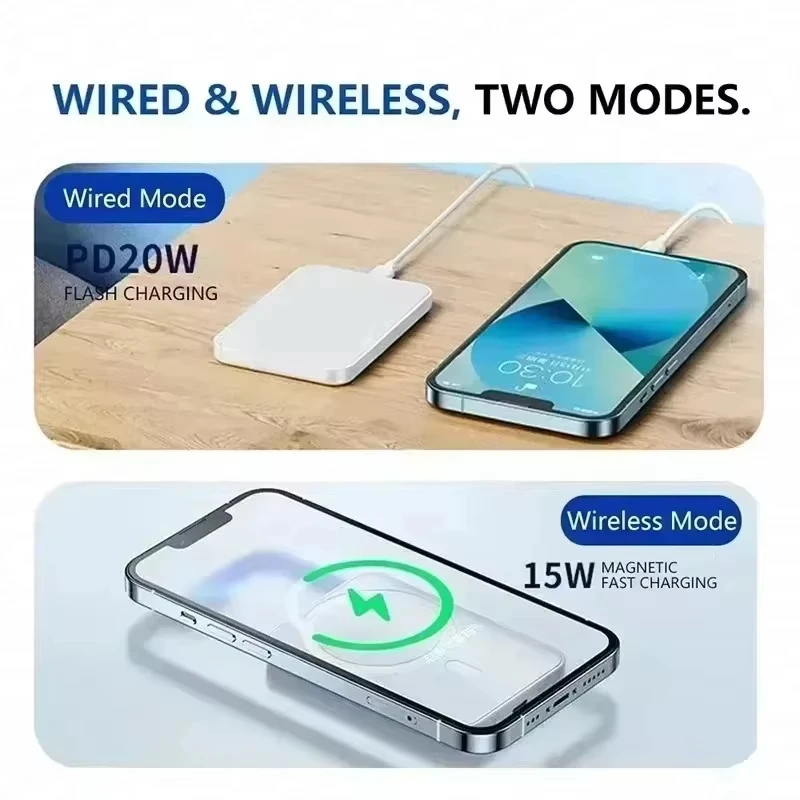 Lenovo 500000mAh Wireless Magnetic Power Bank Portable PD22.5W Fast Charger For Magsafe Auxiliary Battery For Xiaomi iPhone 2026 thumbnail 2