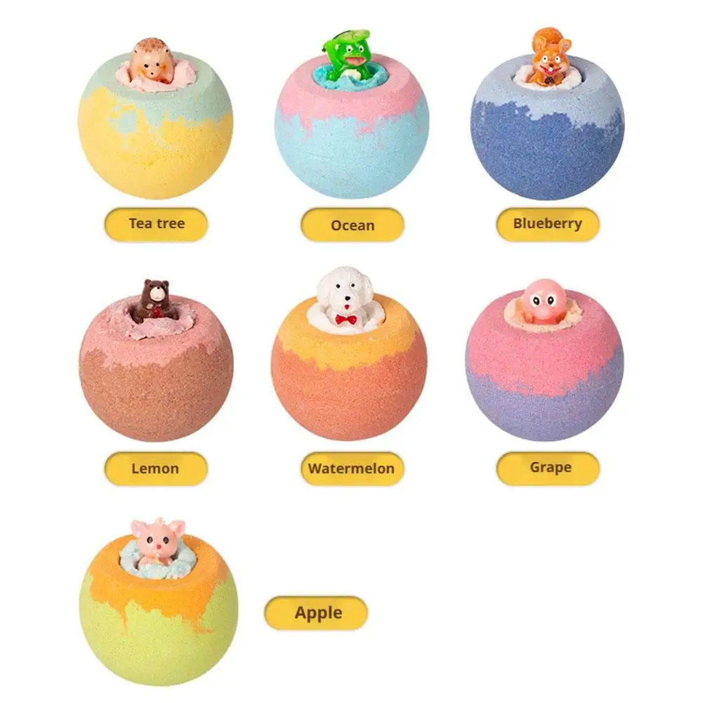 Kids Bath Bomb With Surprise Toy Inside 100g Organic Essential Oil Bubble Fizzy Spa Salt Ball For Boys Girls Bathing Gift thumbnail 3