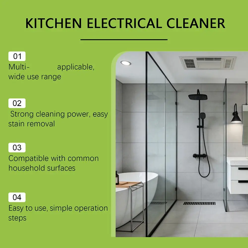 120ml Kitchen Electrical Cleaner Spray, Heavy Duty Grease & Stain Remover for Ovens Microwaves, Multi-Purpose Household Applianc thumbnail 4