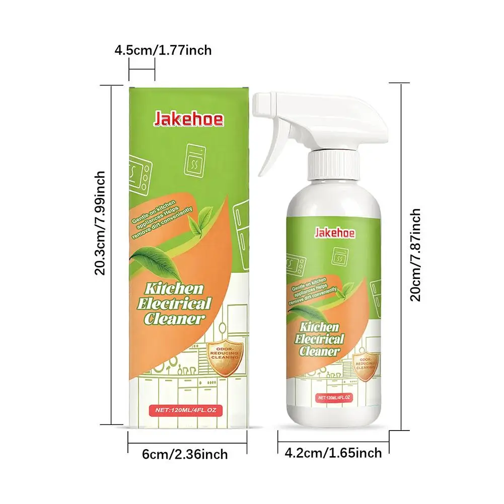 120ml Kitchen Electrical Cleaner Spray, Heavy Duty Grease & Stain Remover for Ovens Microwaves, Multi-Purpose Household Applianc thumbnail 6
