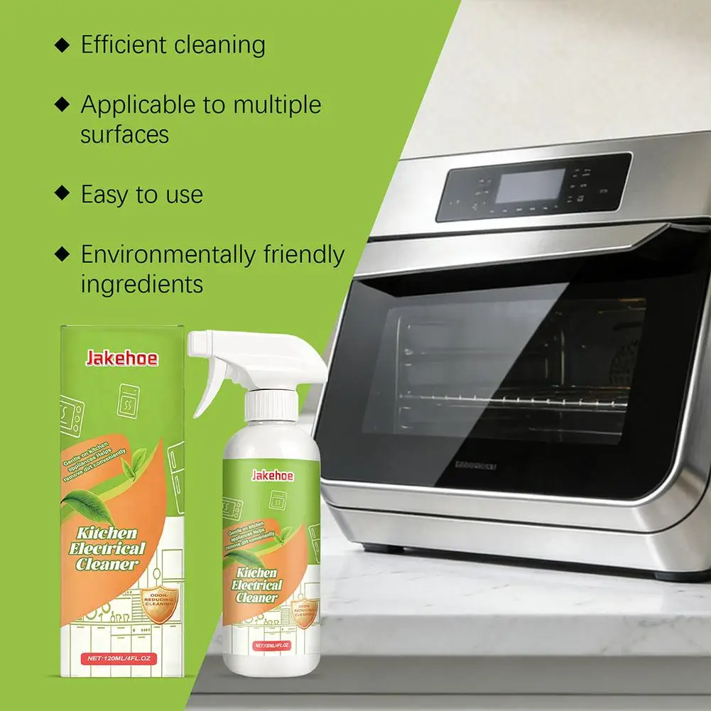 120ml Kitchen Electrical Cleaner Spray, Heavy Duty Grease & Stain Remover for Ovens Microwaves, Multi-Purpose Household Applianc thumbnail 2
