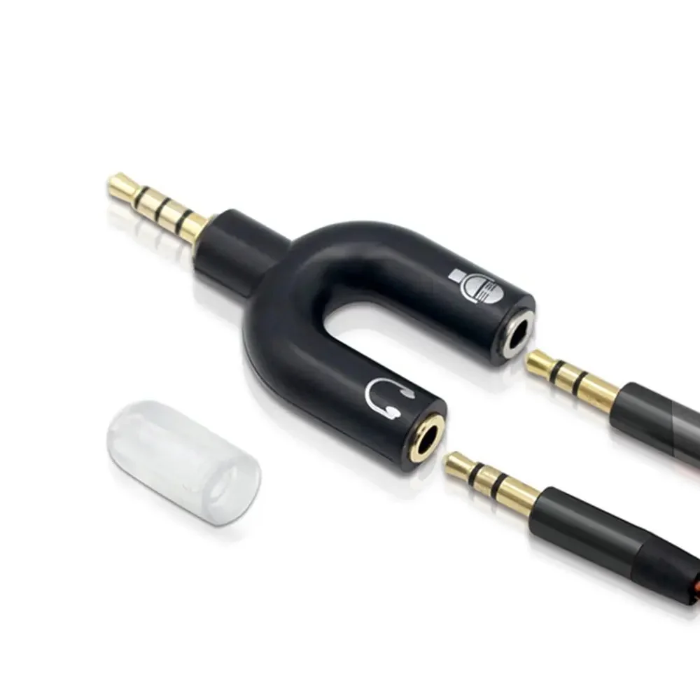 2 in 1 Headphone Splitter & Adapter,3.5mm Headphone Mic Splitter Adapter,Male to Dual Female Y,Microphone Audio Stereo Jack thumbnail 6