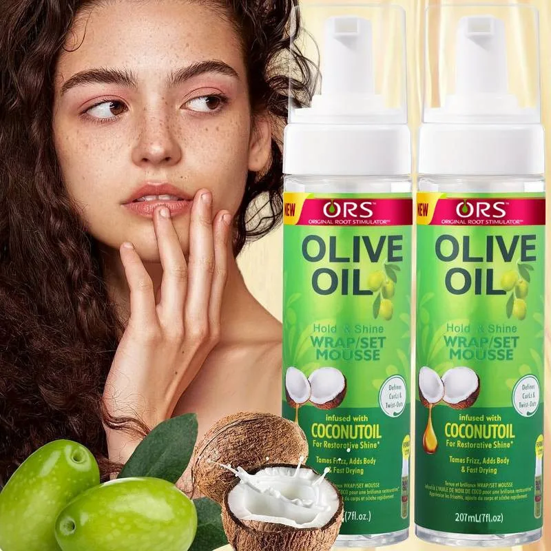 Curly Hair Mousse（207ml) For Wigs Strong Hold Olive Oil Hair Styling Mousse Anti-Frizz Hair Foam Mousse For Styling Hair Women thumbnail 3