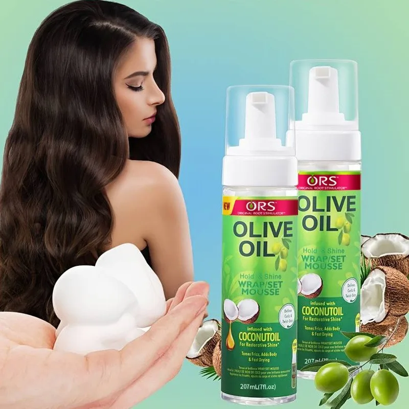 Curly Hair Mousse（207ml) For Wigs Strong Hold Olive Oil Hair Styling Mousse Anti-Frizz Hair Foam Mousse For Styling Hair Women thumbnail 4