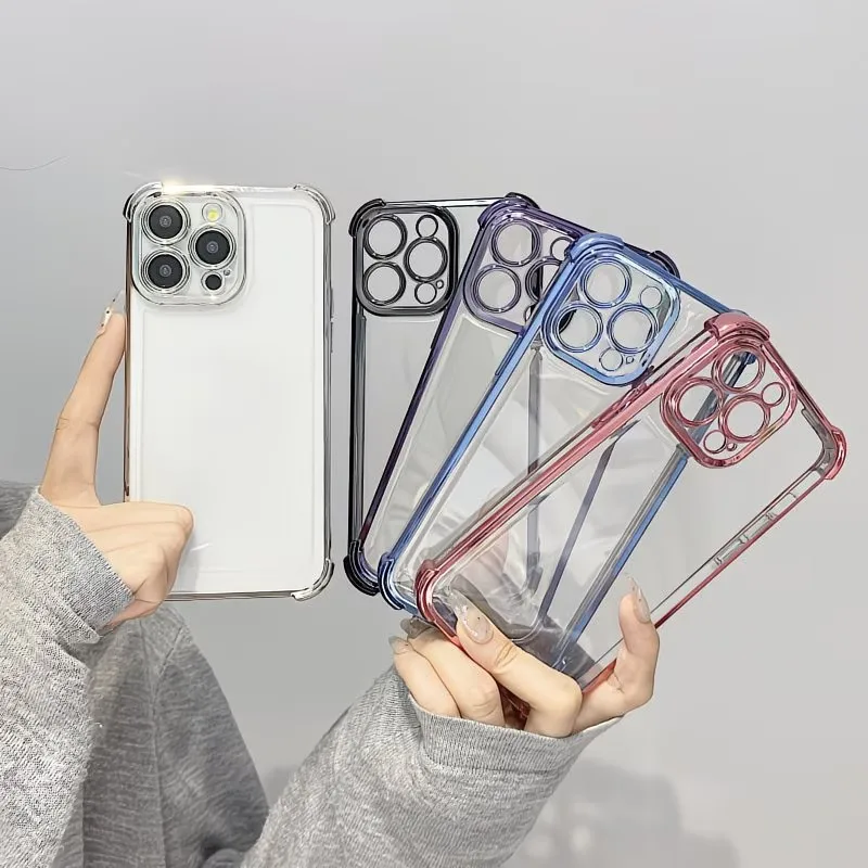 Customized Photo Electroplated Phone Case For iPhone 17 16 15 14 13 12 11 Pro Max Plus Air 16e 17e Shockproof Clear Back Cover thumbnail 5