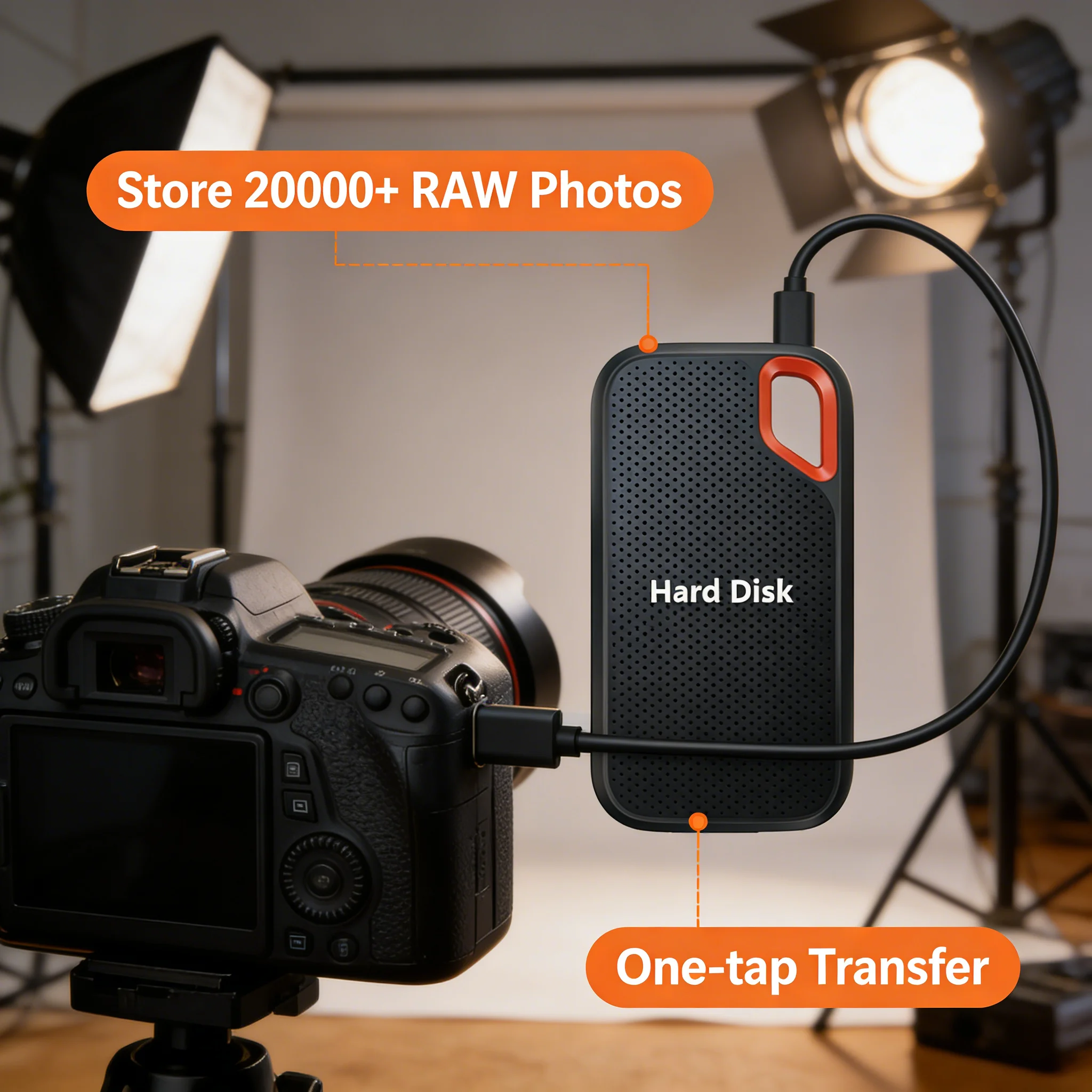External SSD 4TB Portable Solid State Drive USB C Rugged Design Shock Resistant Storage for Field Work thumbnail 5