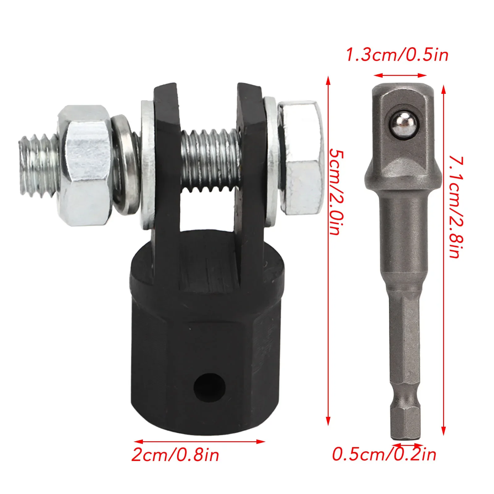 1/2 Inch Scissor Jacks Adaptor Drive Impact Wrench Adapter Tool Jack Shear Chrome Vanadium Steel Adapter Steel Ball Joint Rod thumbnail 2