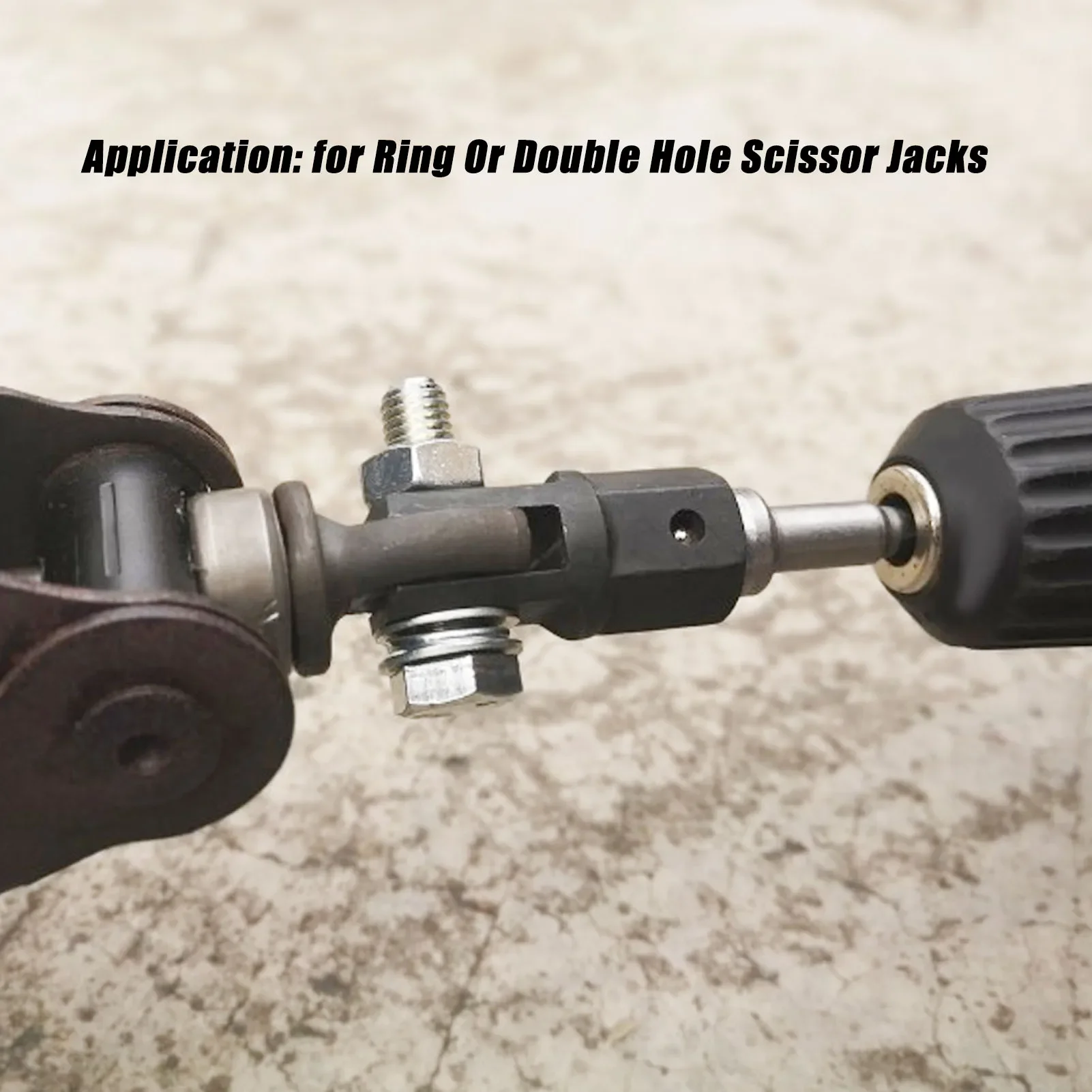 1/2 Inch Scissor Jacks Adaptor Drive Impact Wrench Adapter Tool Jack Shear Chrome Vanadium Steel Adapter Steel Ball Joint Rod thumbnail 4