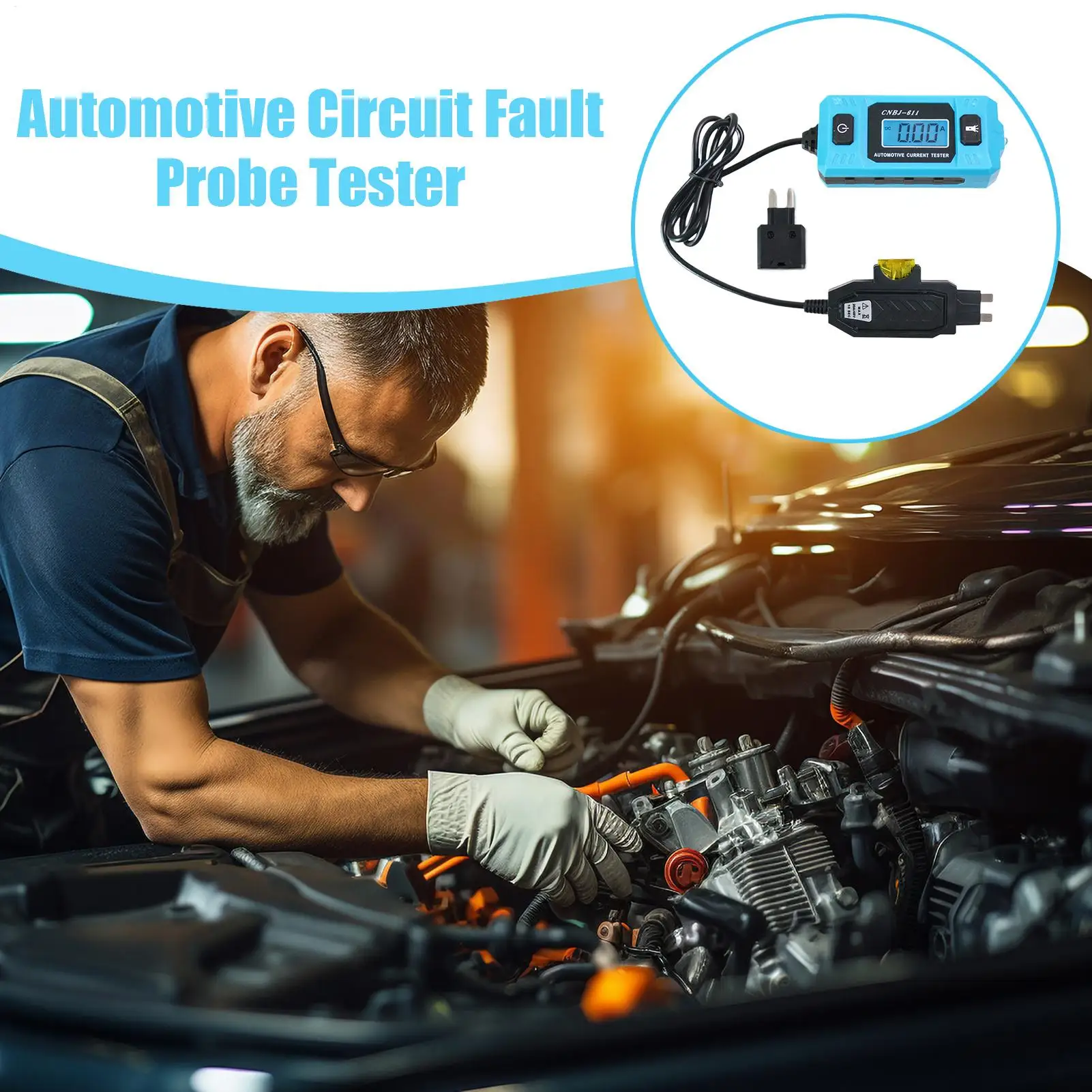 High Precision Circuit Tester Portable Current Detector Automotive Fault Probe Tester For Professional Repair Personnel Vehicles thumbnail 2