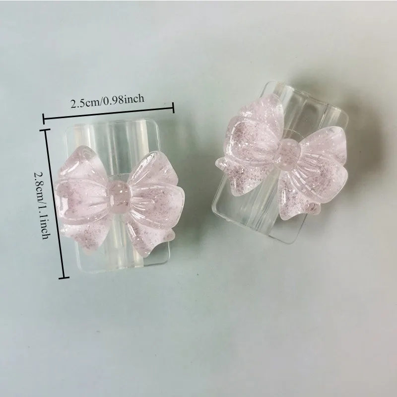 2Pcs Korean Bow INS Clear Cute Line Protectors Winder Charger Data Cable Protector Cover Charger Anti-break Cord Cover Wrap thumbnail 3