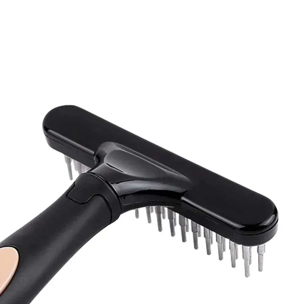 Dog Rake Deshedding Dematting Brush Comb Undercoat Rake for Dogs Cats Short Long Hair Pet Brushes Shedding with Double Row Pins thumbnail 5