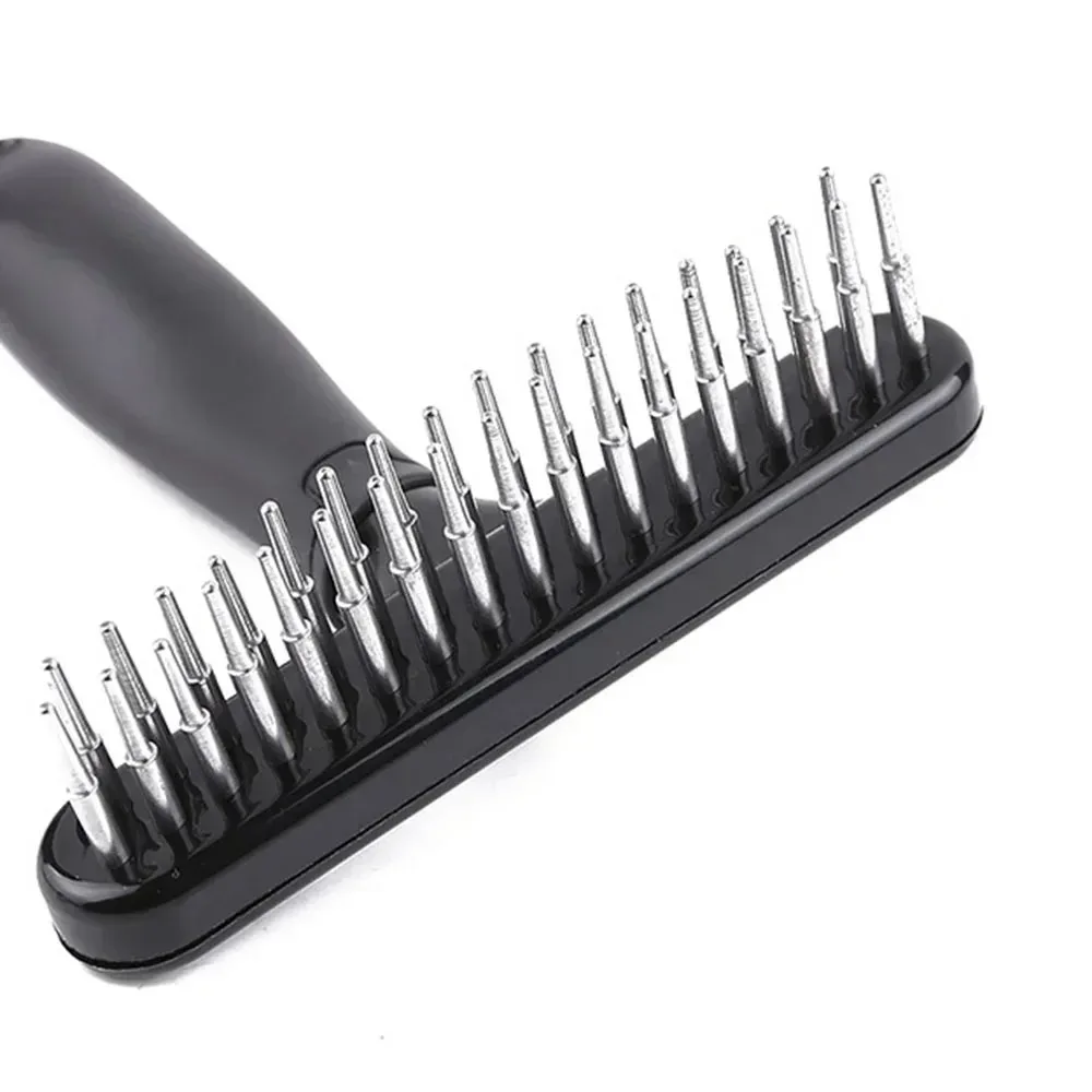 Dog Rake Deshedding Dematting Brush Comb Undercoat Rake for Dogs Cats Short Long Hair Pet Brushes Shedding with Double Row Pins thumbnail 4