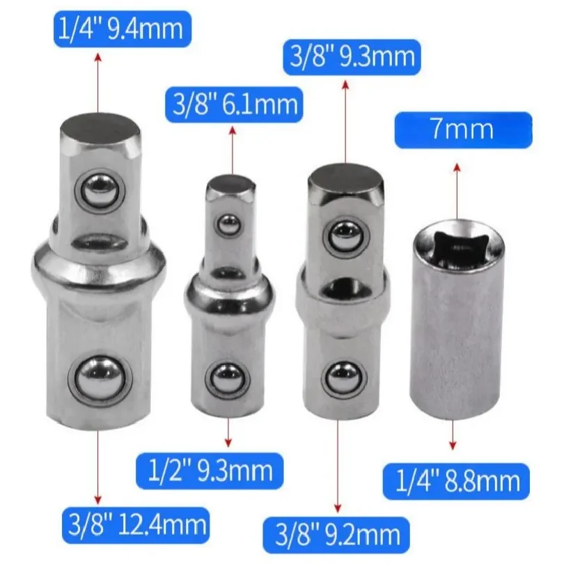 Compact Offset Extension Wrench 4 Adapter Dual Purpose Impact Socket Ratchet for Automotive Hand Tool thumbnail 5