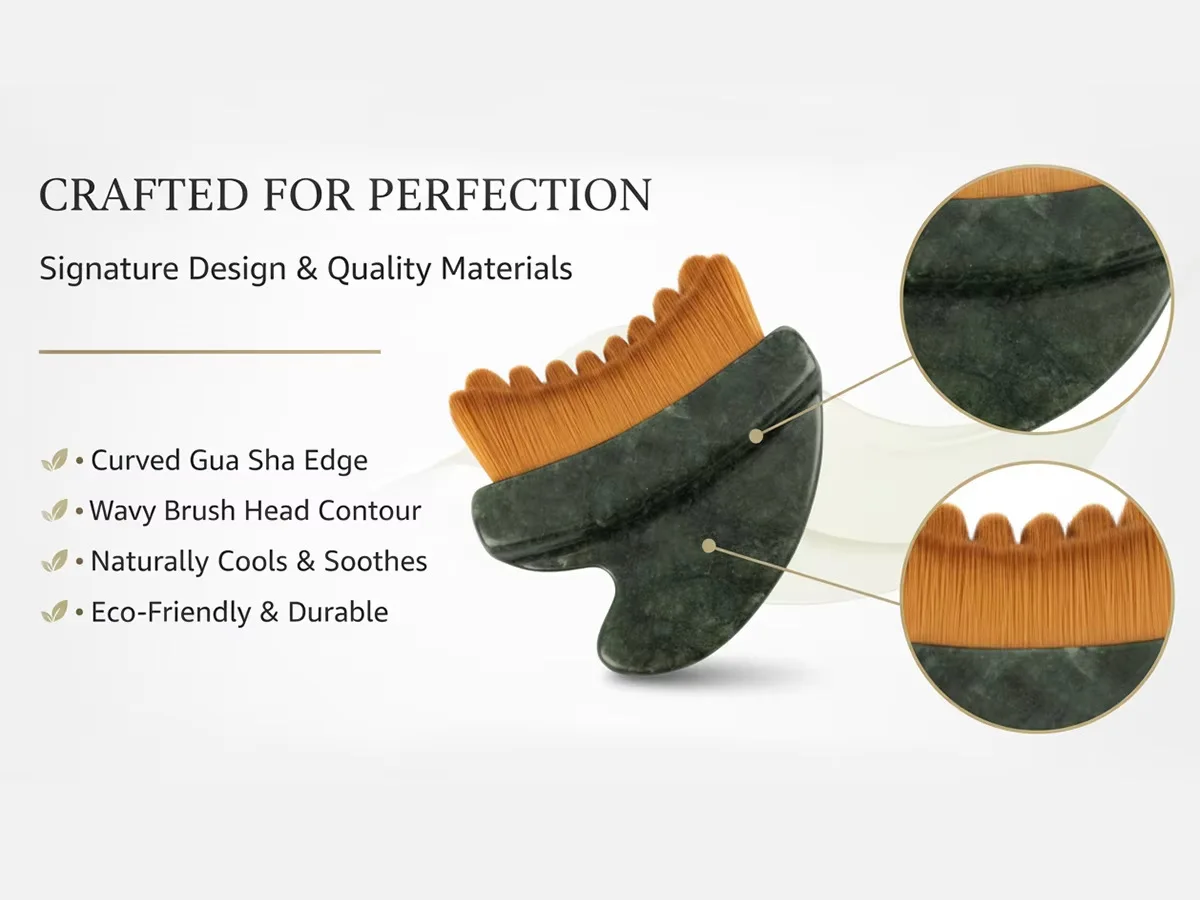 New Lymphatic Contour Face Brush,Ultra-Soft Bristles Gua Sha Facial Tools, for Lymphatic Drainage,Less Puffy Look,Sculpt & Relax thumbnail 2
