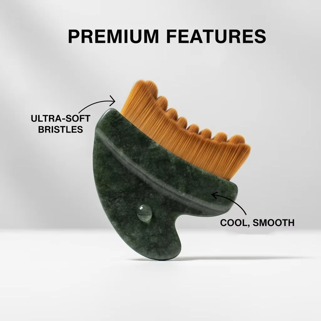 New Lymphatic Contour Face Brush,Ultra-Soft Bristles Gua Sha Facial Tools, for Lymphatic Drainage,Less Puffy Look,Sculpt & Relax thumbnail 3