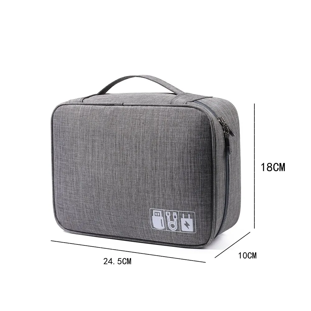 Multifunctional Digital Bag Handbag Electronic Digital Accessories Storage Bag For Data Cable Headphones Hard Drive Power Supply thumbnail 6