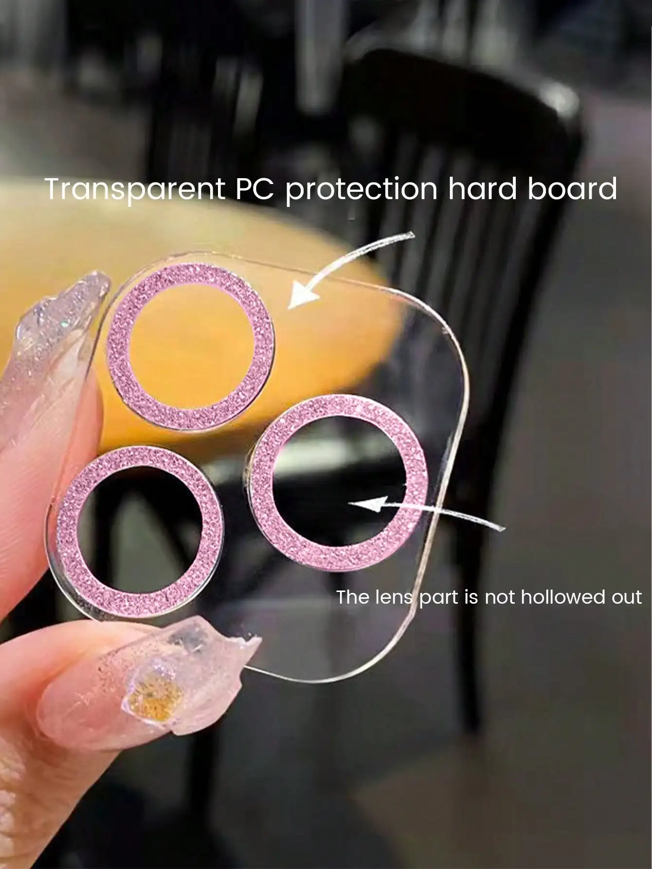 1PC Pink Glitter Camera Lens Protector for iPhone 17-11 Pro Max 9H HD Clear Anti-Scratch Case Friendly Full Cover thumbnail 4