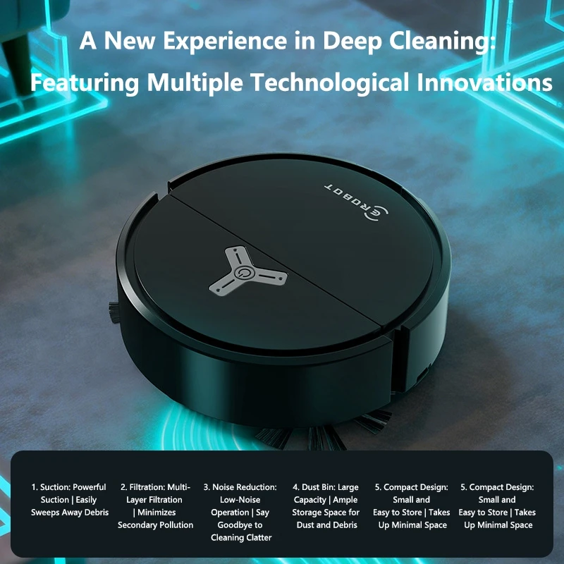 Lenovo 3 in 1 Smart Sweeping Robot Aspirateur Staubsauger Robot Vacuum Cleaner 4000Pa Carpet Hard Floor Home Cleaning Appliances thumbnail 2