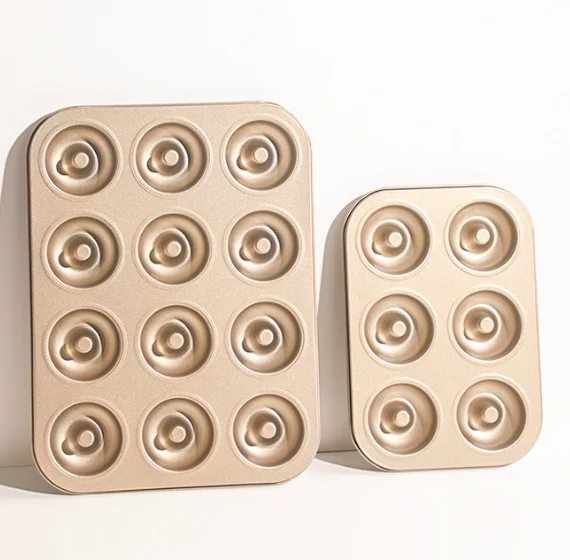 9-Piece 12-Piece Carbon Steel Donut Mold Non-Stick Baking Tray Eco-Friendly Durable Cake Mold Home Baking Tools