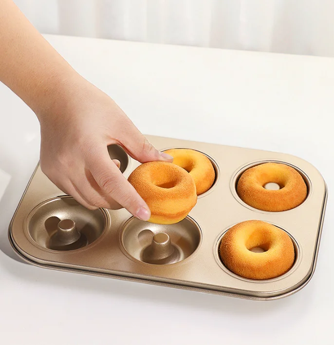 9-Piece 12-Piece Carbon Steel Donut Mold Non-Stick Baking Tray Eco-Friendly Durable Cake Mold Home Baking Tools thumbnail 3