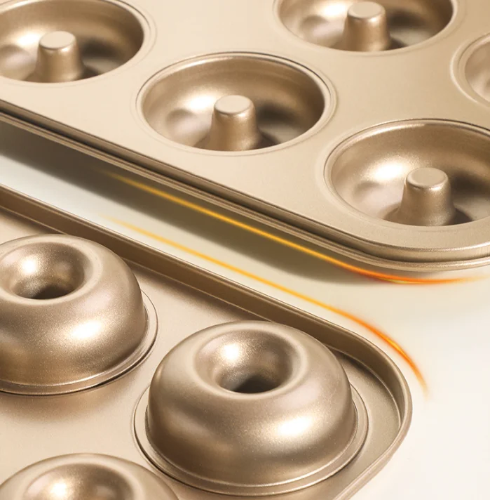 9-Piece 12-Piece Carbon Steel Donut Mold Non-Stick Baking Tray Eco-Friendly Durable Cake Mold Home Baking Tools thumbnail 6