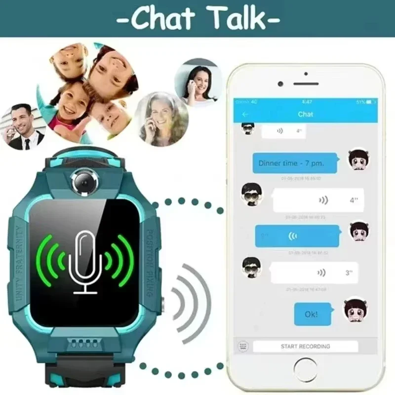 Lenovo 4G Kids Smart Watch 8K Camera SOS GPS Tracker Sim Card Call Waterproof Child Watch for Boys Girls Birthday Gift Android thumbnail 3