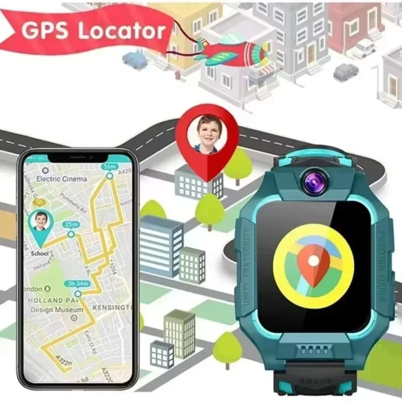 Lenovo 4G Kids Smart Watch 8K Camera SOS GPS Tracker Sim Card Call Waterproof Child Watch for Boys Girls Birthday Gift Android thumbnail 4