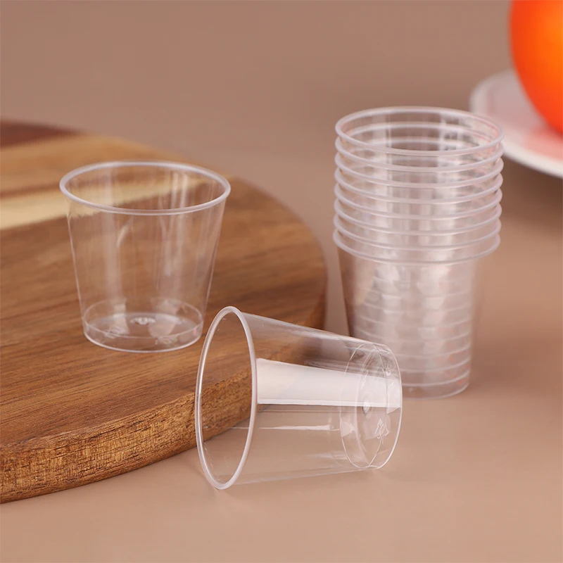 New 50Pcs 30ML Disposable Mini Clear Plastic Cup Outdoor Picnic Birthday Kitchen Party Shot Glasses Jelly Cups Tableware Tasting thumbnail 3
