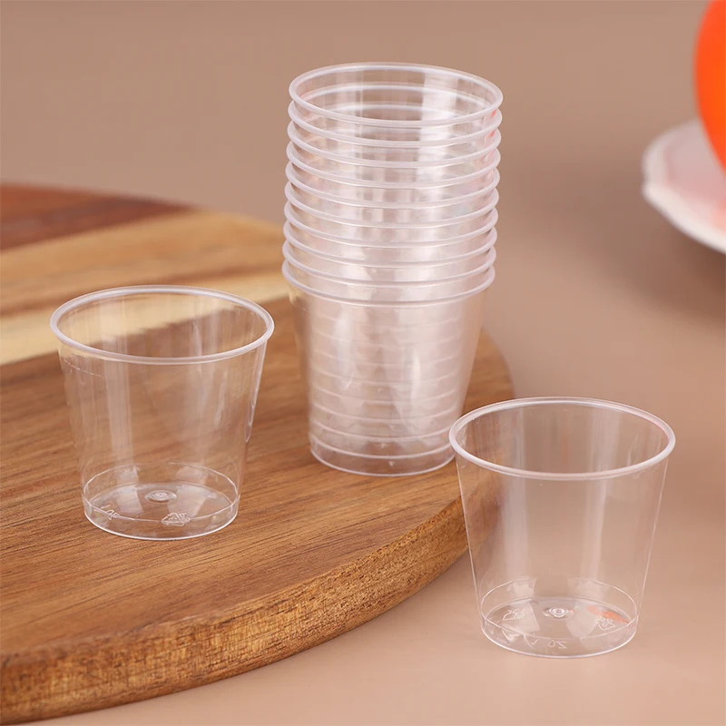 New 50Pcs 30ML Disposable Mini Clear Plastic Cup Outdoor Picnic Birthday Kitchen Party Shot Glasses Jelly Cups Tableware Tasting thumbnail 4