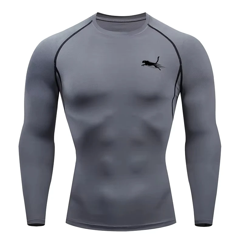 Men's Long Sleeves Fitness T-shirt Dry Fit Gym T-shirt Sportswear Outdoor Sports Running Tees Tops For Men RL0623 thumbnail 5