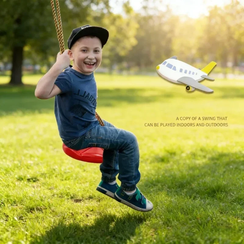 Thickened Octagonal Petal Shaped Kids Disc Swing Durable Hanging Rocking Chair for Indoor Outdoor Children Sports and Play Toys thumbnail 2