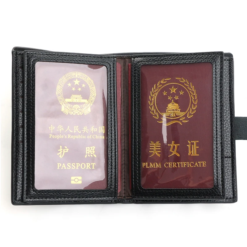 Men Women Leather Passport Wallet Large Capacity Multi Card Holder Zipper Coin Pocket RFID Blocking Clutch Secure Travel Organiz thumbnail 4