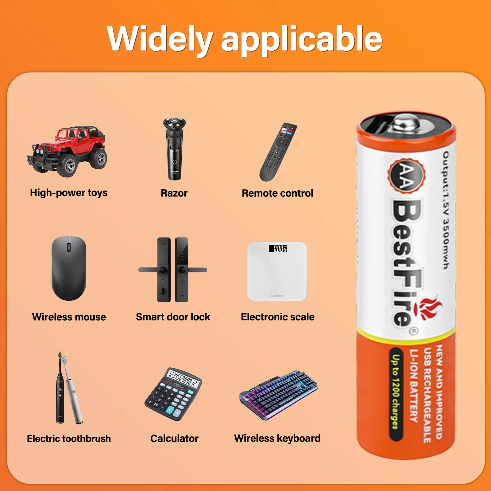 2-20PCS New AA 1.5V Lithium Rechargeable Battery 3500mWh AAA High Capacity USB-C Li-ion Battery for Camera Remote Control Toys thumbnail 5
