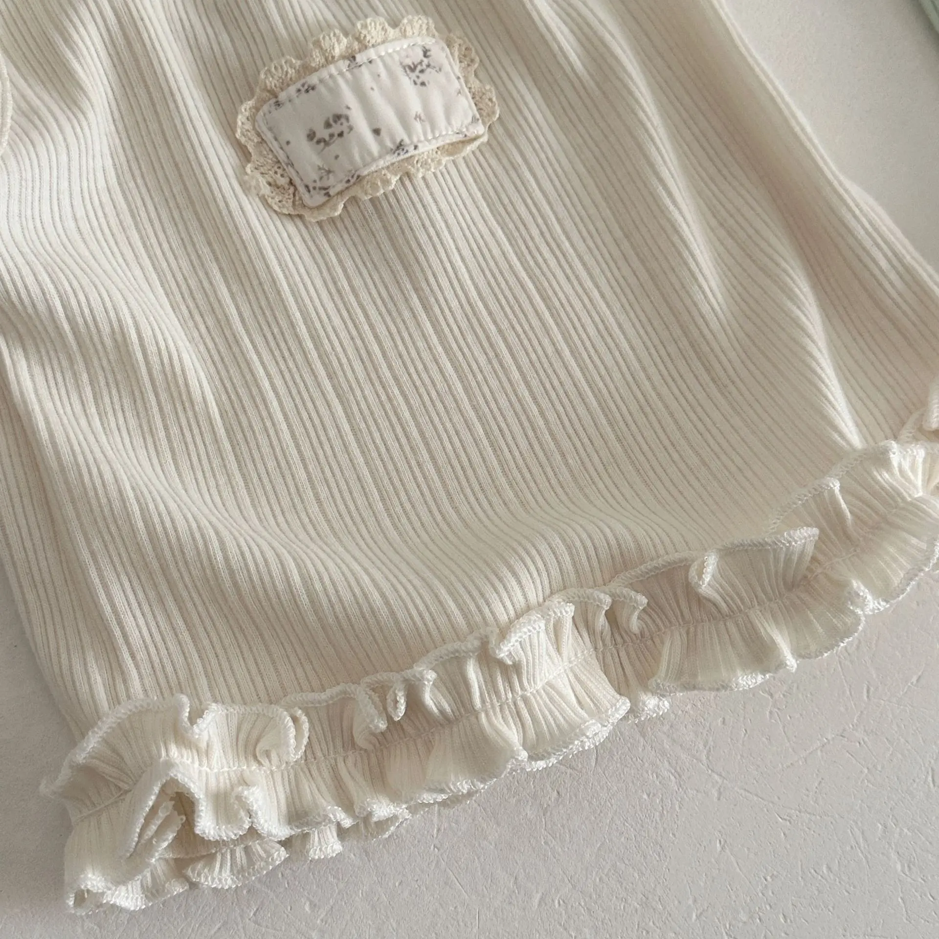 6-24M Summer Cute Baby Shorts Toddler Girls Floral Patch Ruffle Style Sleeveless Top Soft Thin Infant Clothes thumbnail 5