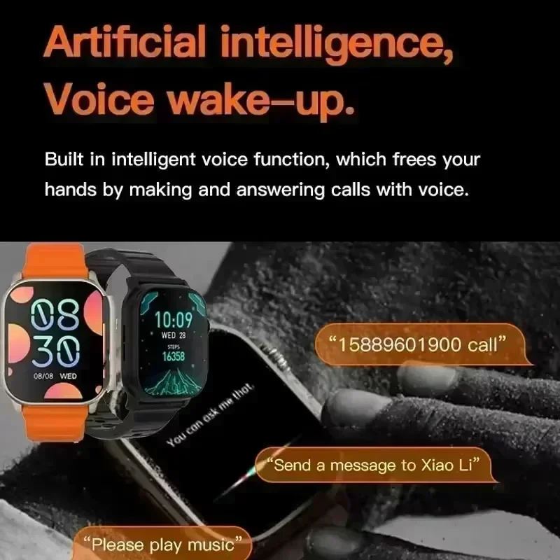 7 in 1 strap watch DT900 Support Music Wireless charging Bluetooth Calling Health& Fitness Tra Sports smart watch men and women thumbnail 4