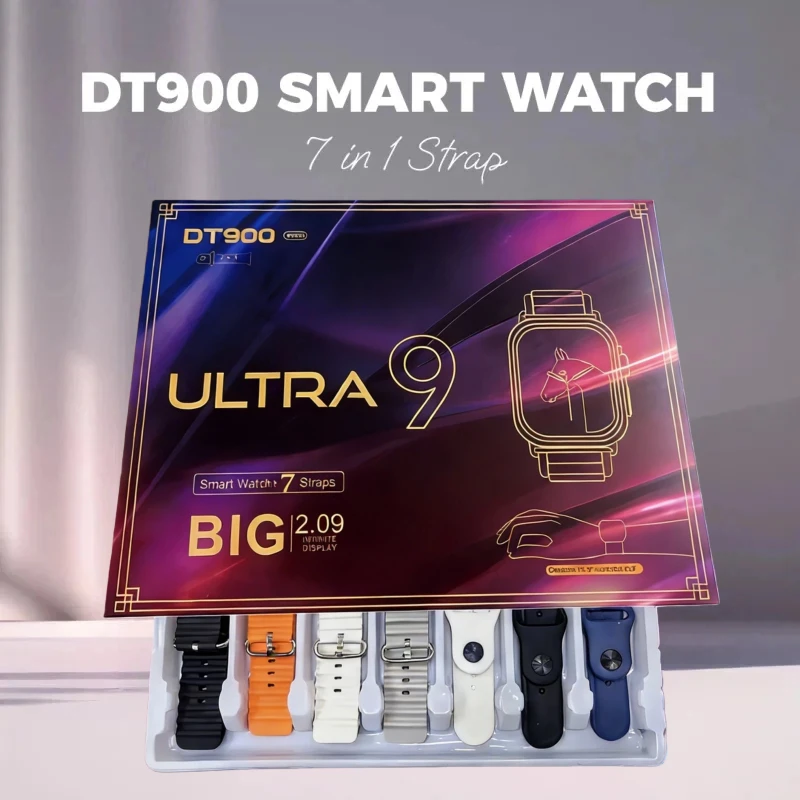 7 in 1 strap watch DT900 Support Music Wireless charging Bluetooth Calling Health& Fitness Tra Sports smart watch men and women thumbnail 2