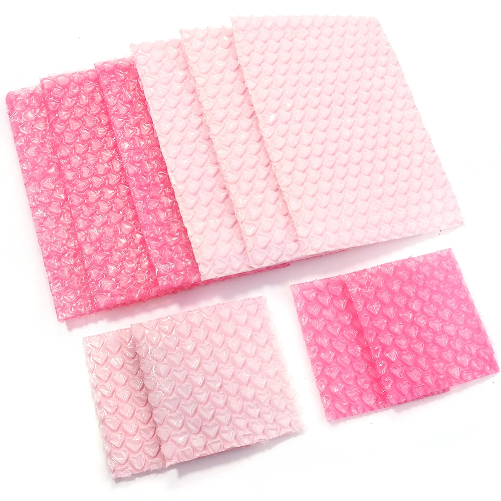 10pcs/lot Pink Heart Bubble Bags Bubble Envelope Padded Envelopes Storage Bag Business Bubble Mailers Shipping Packaging Pouches